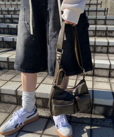 WEGO ポーチ付きランダムポケットデザインショルダー