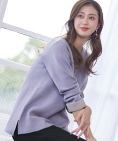 Tiaclasse L 【洗える】ダブルフェイスニットトップス