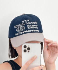 WEGO ロゴ刺繍バイカラーキャップ