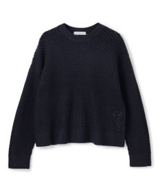 UNFILO L 【野呂佳代さん着用】ふわふわニット メッシュプルオーバー