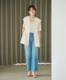 #Newans 【洗濯機可能/ストレッチ】ペプラムジレ