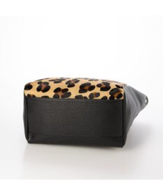 INTER-CHAUSSURES 【ANDREA CARDONE】レザーハンドルレオパード柄ハンドバッグ