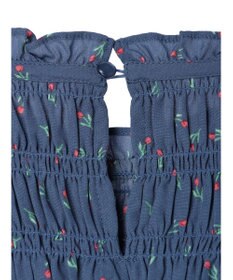 earth music&ecology 花柄パフスリシャーリングブラウス