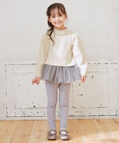 ANY KIDS パール付きペプラムトレーナー