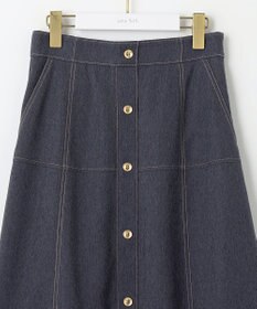 ANY SIS L 【洗える】マリンディテールシャンブレー スカート