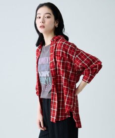 ANY シアーチェックシャツ