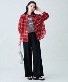 ANY シアーチェックシャツ