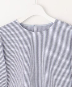 J.PRESS LADIES 【WEB限定カラーあり・抗菌消臭・吸水速乾】サッカージャージー 5分袖 ペプラム カットソー