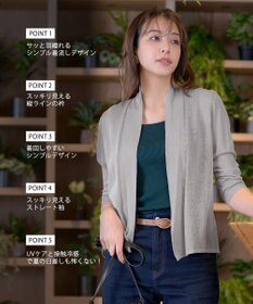 Tiaclasse L 【小倉優子さん着用・UVケア・接触冷感】ショートトッパーカーディガン