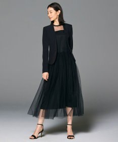 BEIGE， 【洗える・GISELe 4月号掲載】KALMIA / ノースリーブチュールドレス