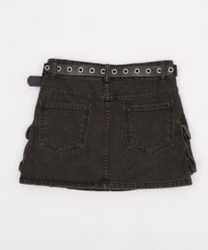 WEGO ハトメベルトカーゴデニムスカパン