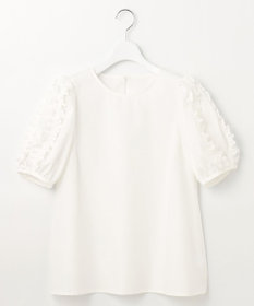 Feroux 【洗える】袖フリルチュニック ブラウス