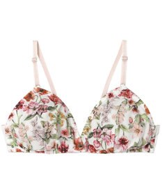 une nana cool MADE WITH LIBERTY FABRIC 綿混三角ノンワイヤーブラ