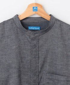 SHARE PARK LADIES 【UVカット・撥水・ストレッチ】イージーデニムノーカラーシャツ