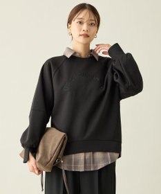 ANY L ロゴ刺繍ダンボールトレーナー