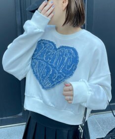 WEGO デニムワッペンプルオーバー