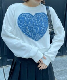 WEGO デニムワッペンプルオーバー