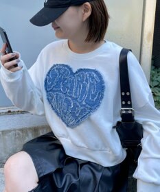 WEGO デニムワッペンプルオーバー