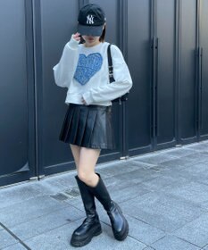 WEGO デニムワッペンプルオーバー