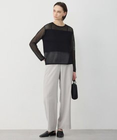 ICB L パネルパターンメッシュ ニットプルオーバー