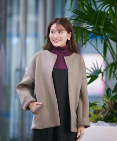 Tiaclasse L 【本革】ノーカラーシープレザージャケット