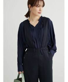 Green Parks とろみ衿フリルブラウス