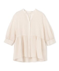 UNFILO ペプラム ギャザーブラウス