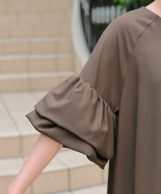 Tiaclasse L ボリューム袖ロングワンピース