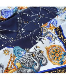 Marca ＜新柄！＞【伝統横濱スカーフ】星の神話 大判 シルクツイル スカーフ