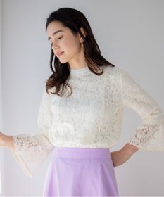 組曲 L 【23SS】ラッセルフラワーレースブラウス