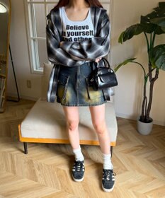 WEGO 【カップ付きインナー】グラフィックカップ付きリブタンク