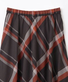 ANY L 【親子連動/洗濯機可能/ウエストゴム】チェックフレアスカート