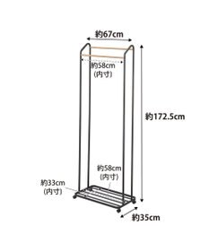 tower ハンガーラック タワー キャスター付き ブラック