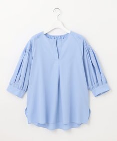 UNFILO 【洗える/シワになりにくい】イージーケア タックスリーブブラウス