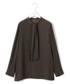 ICB 【接触冷感・UVケア・速乾・洗える】BackSatinAmunzen スカーフタイブラウス