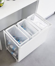 tower 目隠し分別ダストワゴン タワー 45L 3分別 ホワイト