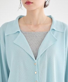 earth music&ecology テーラーカラーニットカーディガン