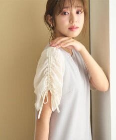 Feroux 【洗える】ドロストスリーブカットソー ワンピース