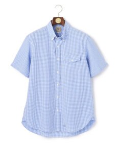 J.PRESS MEN オーガニックコットンサッカーギンガムチェックシャツ