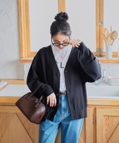 WEGO 【ユニセックス着用ITEM/MLサイズ展開】ドロップショルダーカーディガン