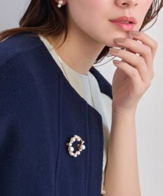 Phoebe <オンワード限定セット>Rio de laパールピアス×フォーマルパールビジューサークルブローチ