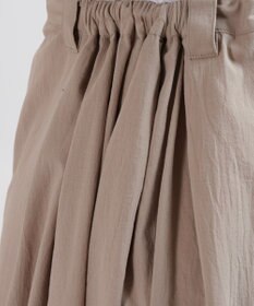 muuc 〈綿100%〉〈涼しいワッシャー生地〉〈裾タック入り〉ワイドパンツ