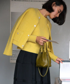 組曲 S 【手洗い可】フラッフィーファーニットジャケット