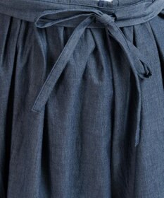 muuc 〈綿100%〉〈涼しいワッシャー生地〉〈裾タック入り〉ワイドパンツ