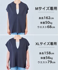 UNFILO 【WEB限定カラー】スゴ機能美ニット キーネック ジレ