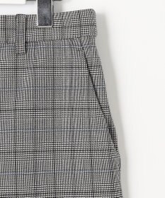 自由区 【裏起毛/撥水加工】TRギャバ グレンチェック テーパードパンツ