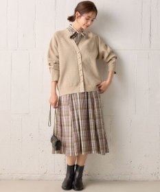 組曲 【リボンタイ付き】シアーツイルチェック ワンピース