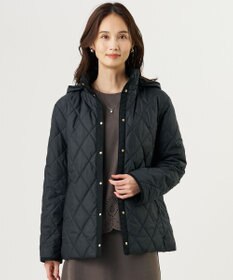 J.PRESS LADIES L 【WEB限定カラーあり】コンパクトタフタキルティング フーデッド コート