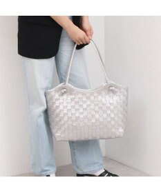 UNBILLION 【訳あり商品】 牛革レザーメッシュトートL