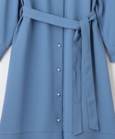 組曲 【サッシュベルト付き】パールボタンシャツワンピース